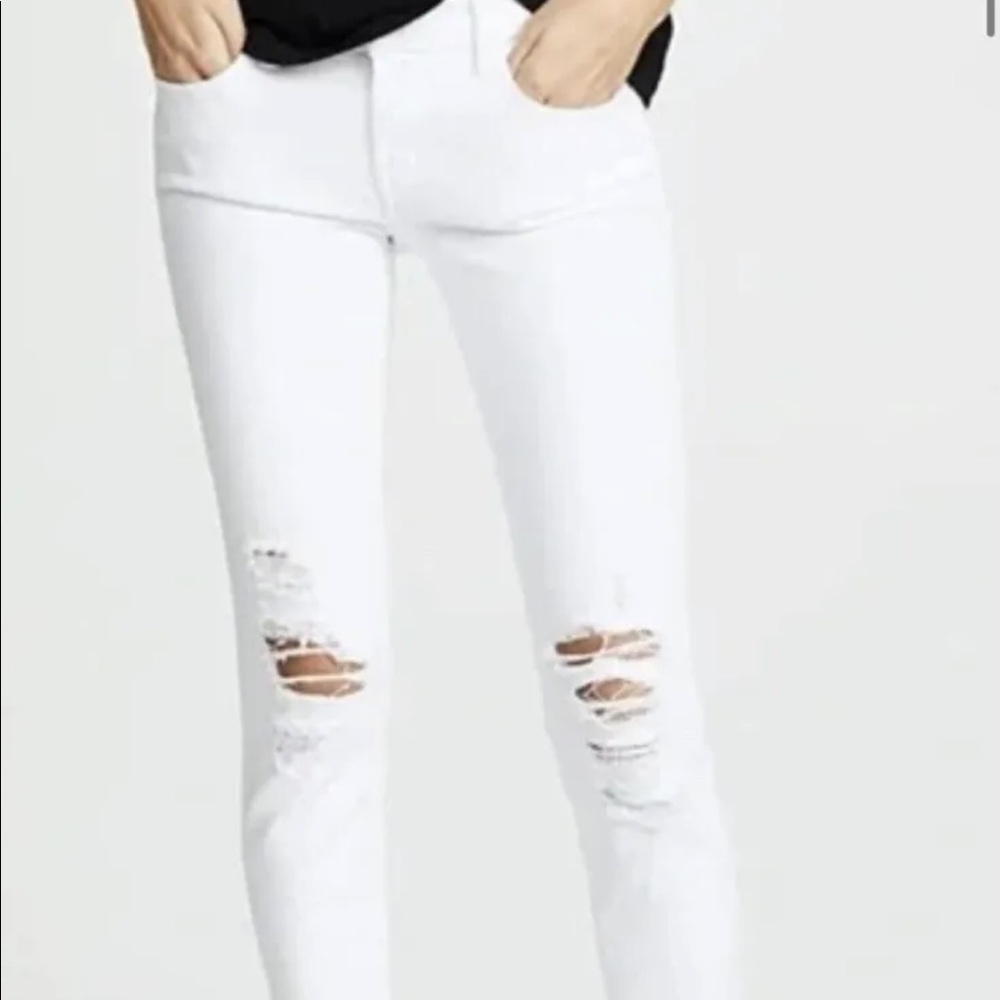 NWT $178 J Brand Cropped Skinny Jeans in Demented Distressfrd White Wash Sz 28 - Picture 2 of 7